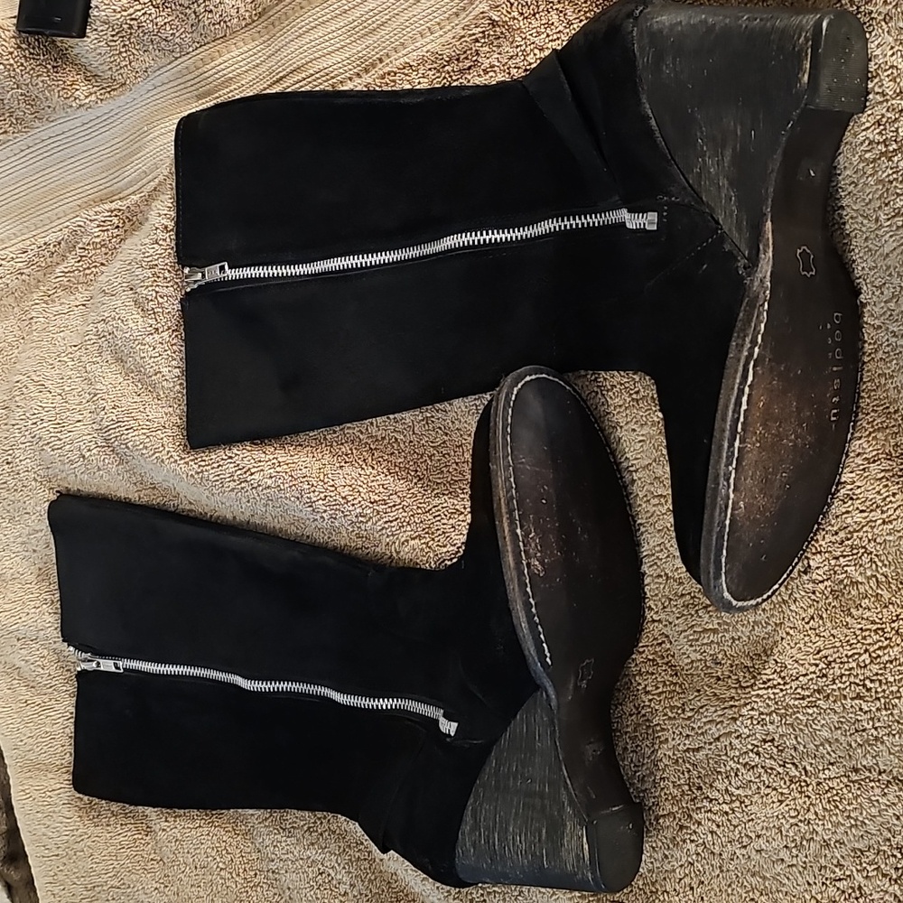 Women's Black Suede BED STU Boots, Size 8 - Picture 3 of 3